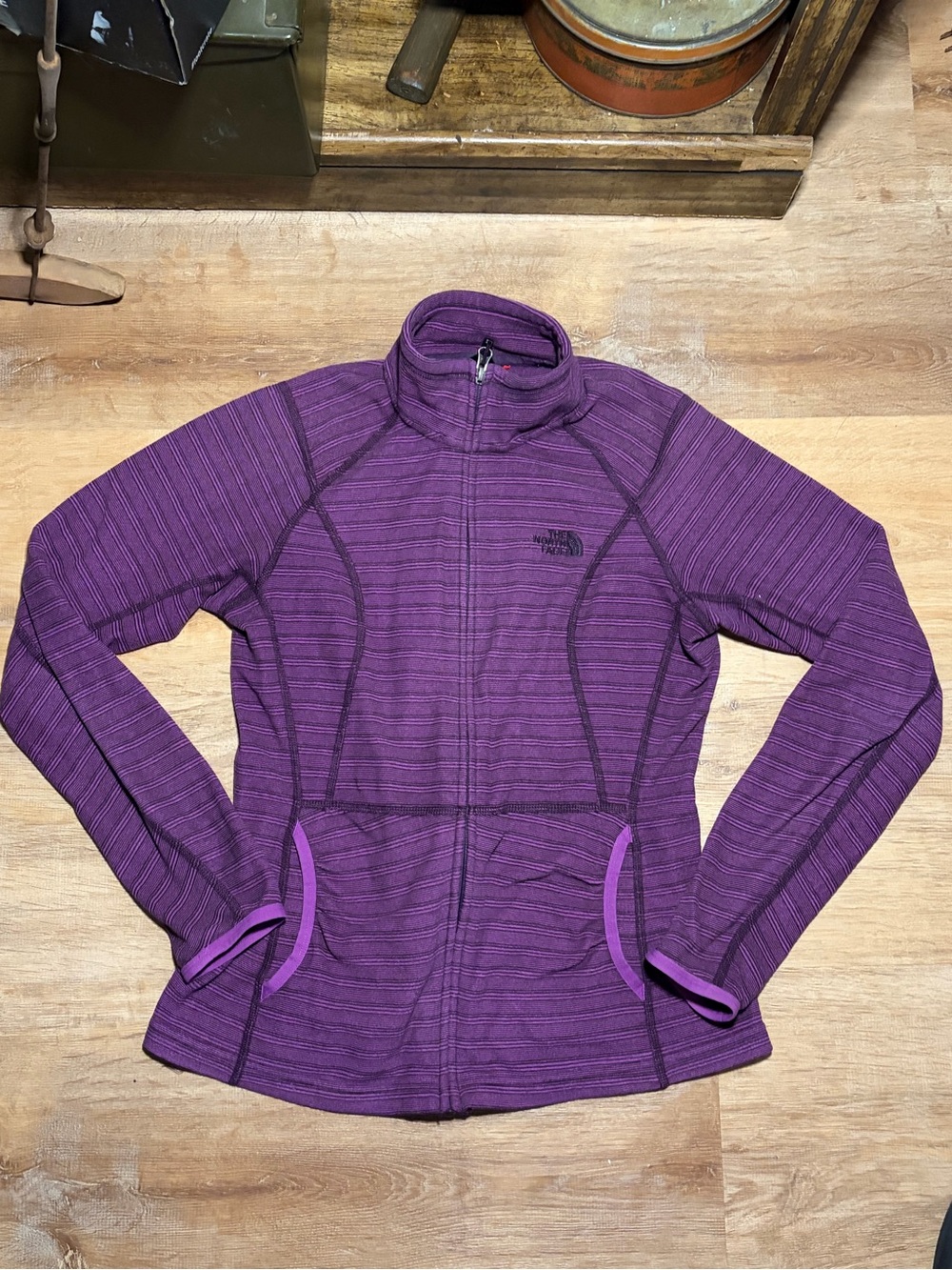 The North Face Women's Purple Full-Zip Fleece Thermal Polarific Jacket